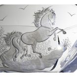 Other Goods * Cristal Bol cu motiv ecvestru 25 cm (Sze16416)